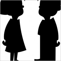 Girl And Boy clip art