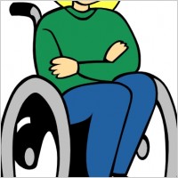 Girl In Wheelchair clip art