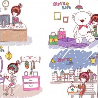 girl life vector eps girl life4