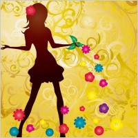 Free Vector Flowers on Free Clip Art Fashion Model Silhouette Free Vector For Free Download