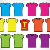 Girls T-Shirts Template Vectors