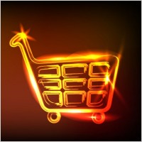 glare cart vector