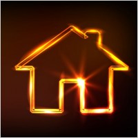 glare small house vector