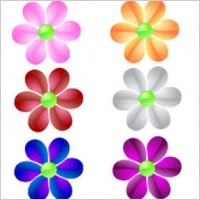 Glass flower vector