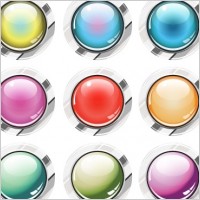 Glassy Buttons Vector