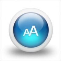 Glossy 3d blue fontsize