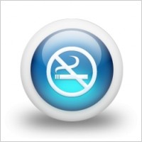 Glossy 3d blue non smoking
