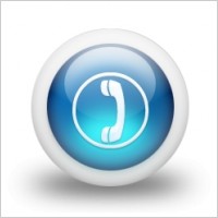 Glossy 3d blue phone