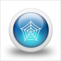 Glossy 3d blue web