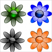 Glossy flowers 2