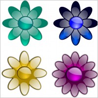 Glossy flowers 3