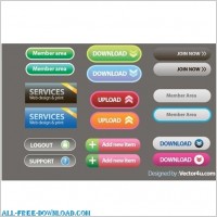 glossy web button