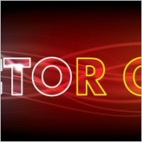 Glowing abstract text effect