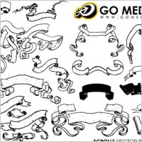 go media produced vector all kinds of banner paper