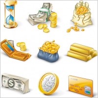 gold brick notes vector