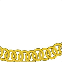 Gold Chain, Curved As A Necklace clip art