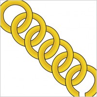 Gold Chain Of Round Links clip art
