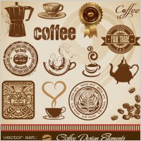 gold coffee theme vector
