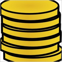 Gold Coins In A Stack clip art
