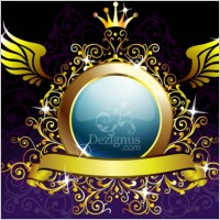 Gold Decoration Shield