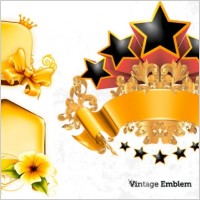 gold decorative graphics vector