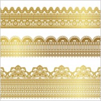 gold lace pattern 01 vector