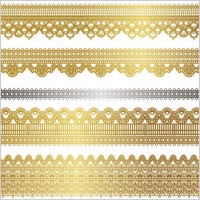gold lace pattern 02 vector