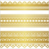 gold lace pattern 04 vector