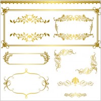 gold lace pattern 05 vector