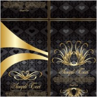 gold lace pattern vector