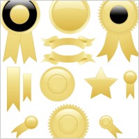 gold medal element vector