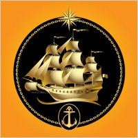 Gold Sailboat