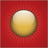 Gold Sun Button