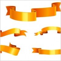 golden banners vector