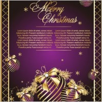 golden christmas theme vector 1