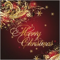 golden christmas theme vector 4