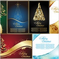golden christmas tree vector