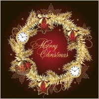 golden christmas vector