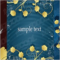 golden flower pattern vector