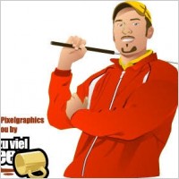 Golf player vector