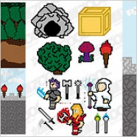 gomedia pixel art vector material