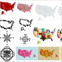 gomedia produced map compass vector