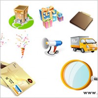 Goods shopping icon vector material