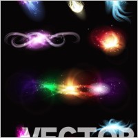 gorgeous bright lighting effects 04 vector