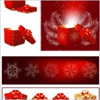 gorgeous christmas gift vector