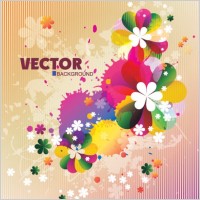 gorgeous flowers shading 02 vector