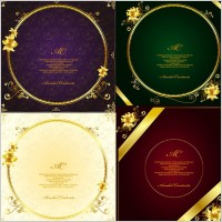 gorgeous gold lace border vector 10