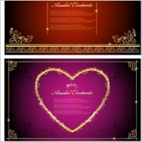 gorgeous gold lace border vector 1