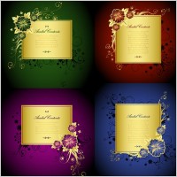 gorgeous gold lace border vector 2