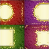 gorgeous gold lace border vector 6